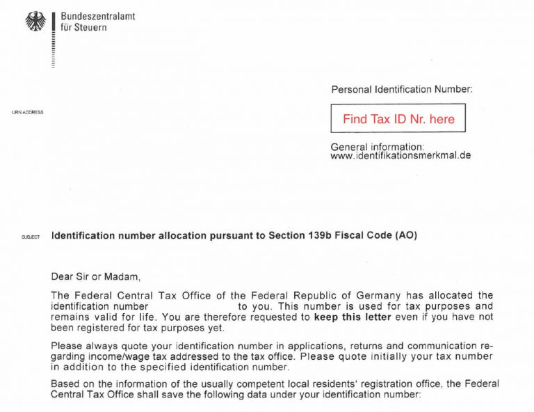 German Tax Identification Number Explained Eazyleben